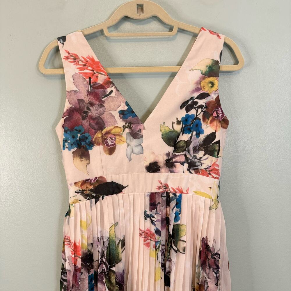 Little Mistress Maxi Dress 6 Light Pink Floral Feminine Romantic Boho Lace Trim - Picture 4 of 12